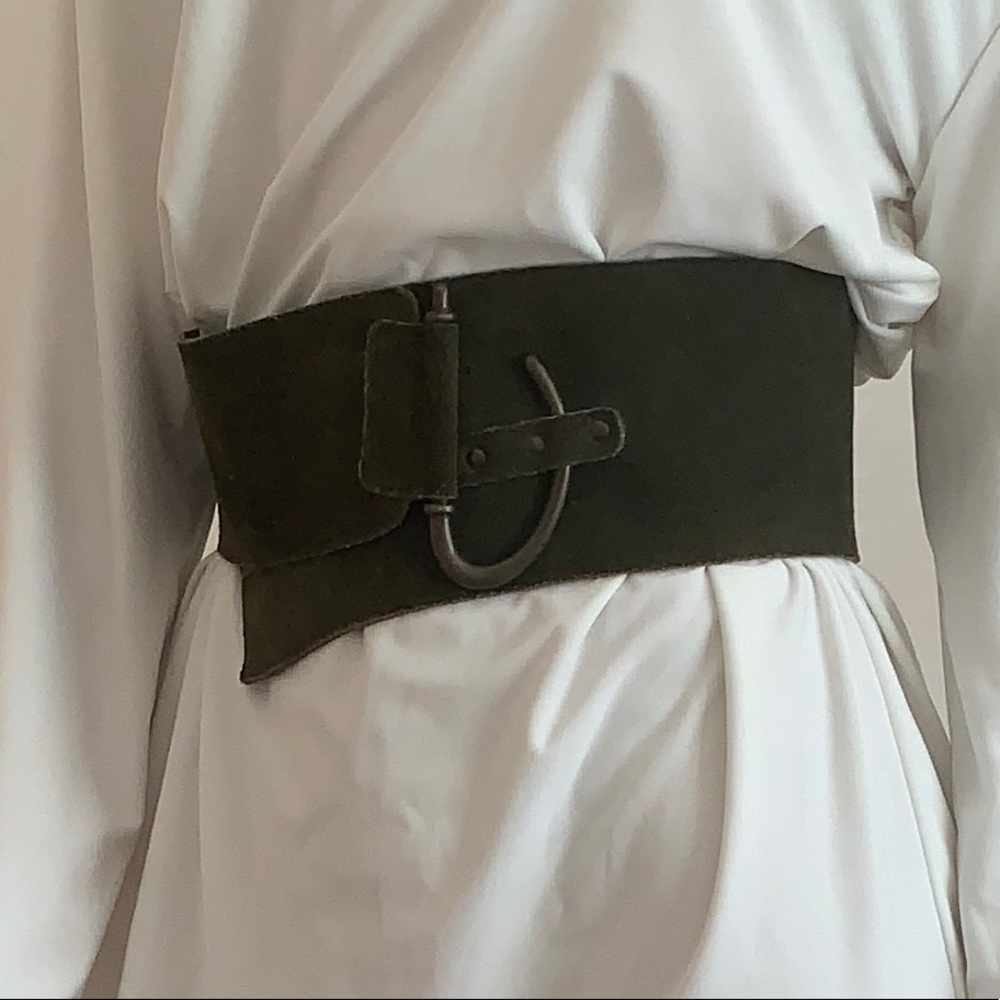 Designer waist belt, real leather